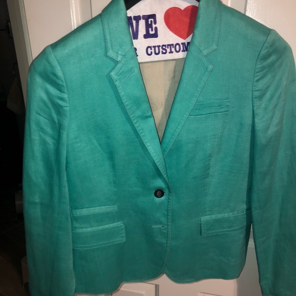 green linen blazer - Picture 1 of 4